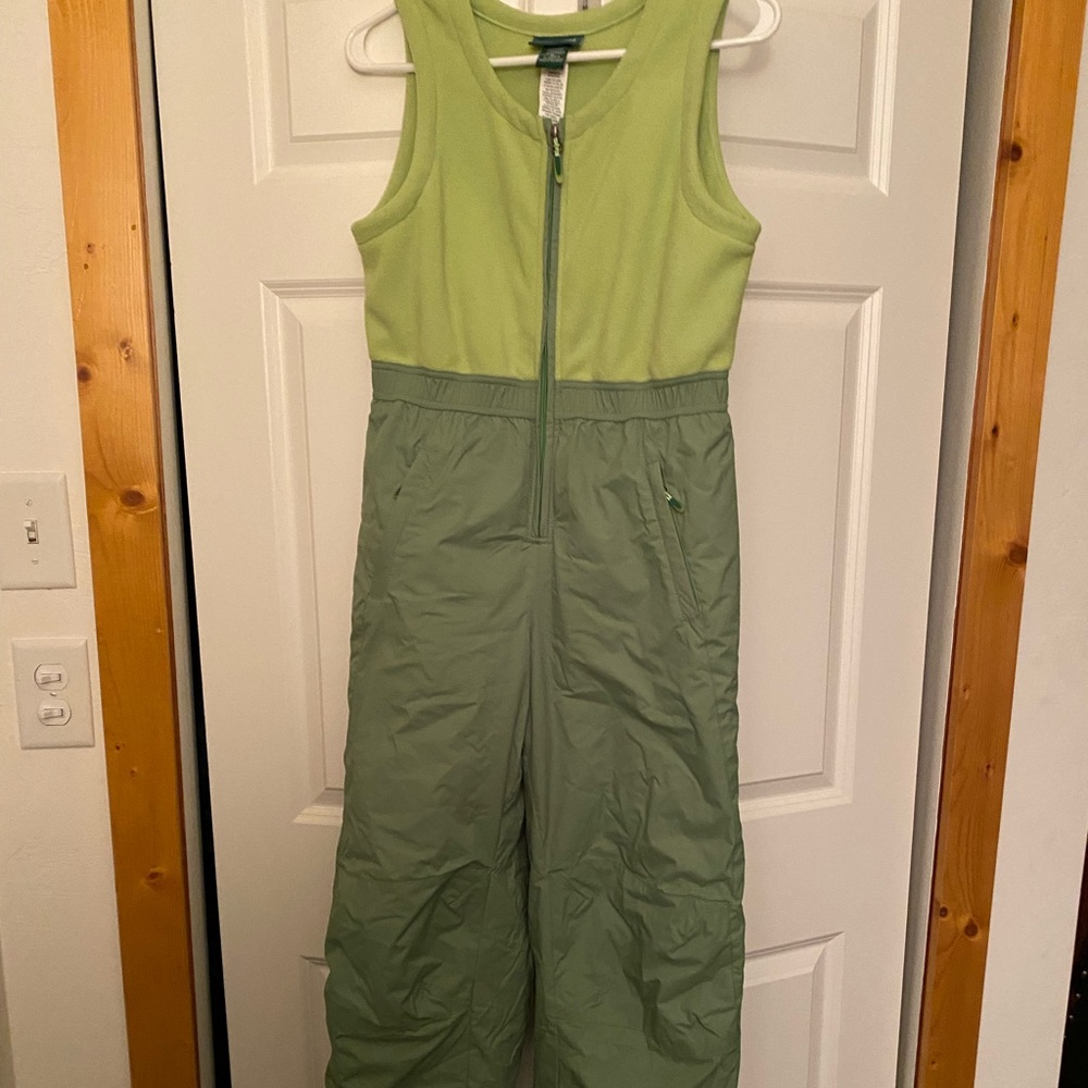 L.L. Bean Kids Green Snow Bib